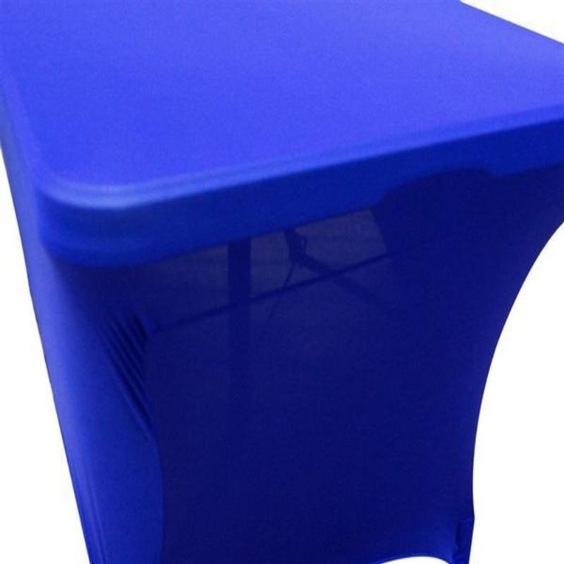 5 ft Royal Blue Fitted Spandex Rectangular Tablecloth 60
