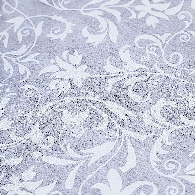 50 feet x 36 in White Lace Floral Aisle Runner