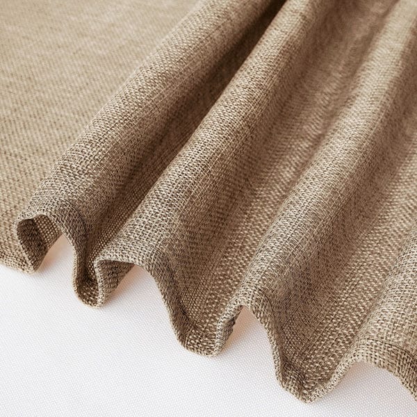 54x96 in Natural Rectangular Faux Burlap Tablecloth