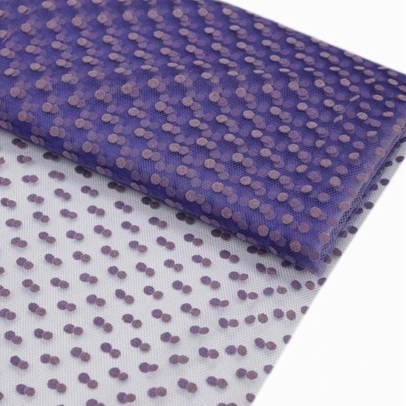 Balsacircle Polka Dots Wedding Tulle Roll 60 inch x 10 Yards - Purple