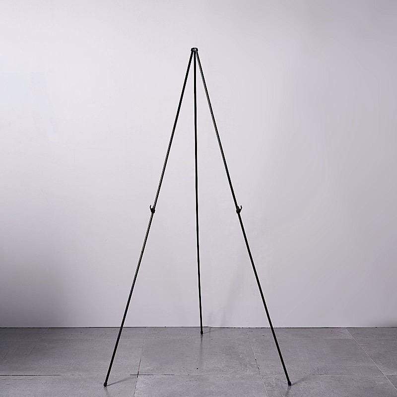 65 in tall Black Metal Easel Collapsible Tripod Stand