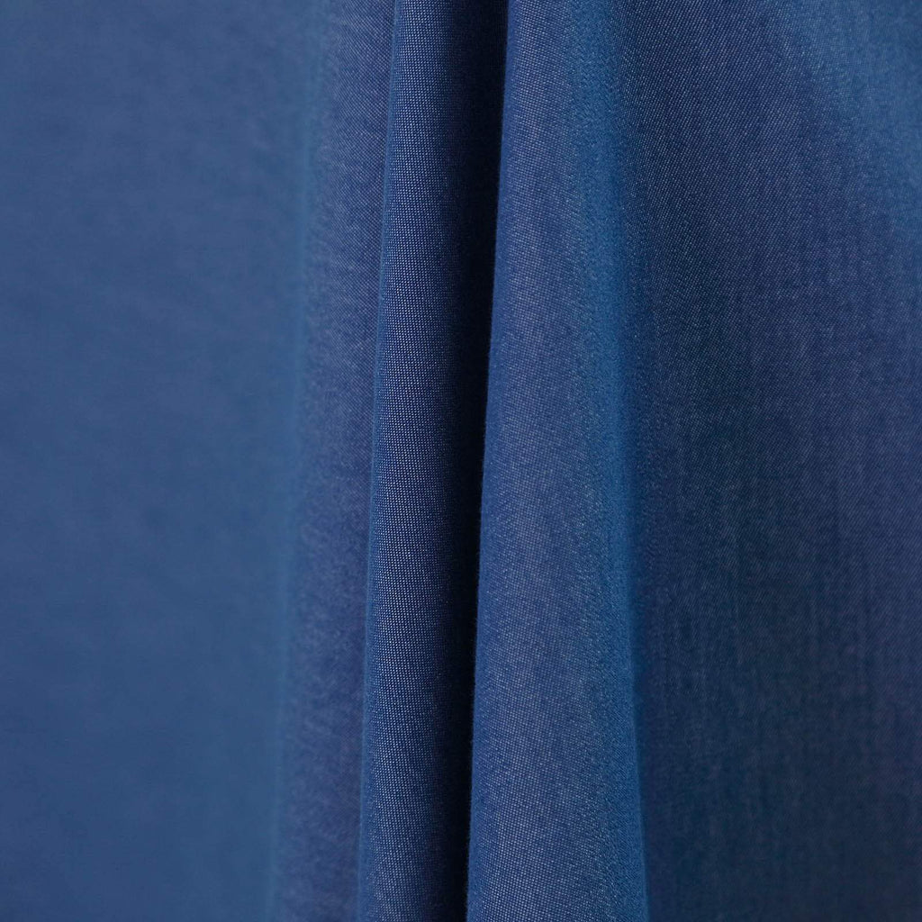 85 inch Dark Blue Faux Denim Polyester Table Overlay