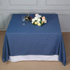 85 inch Dark Blue Faux Denim Polyester Table Overlay
