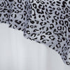 90 inch Square Black on White Leopard Table Overlay