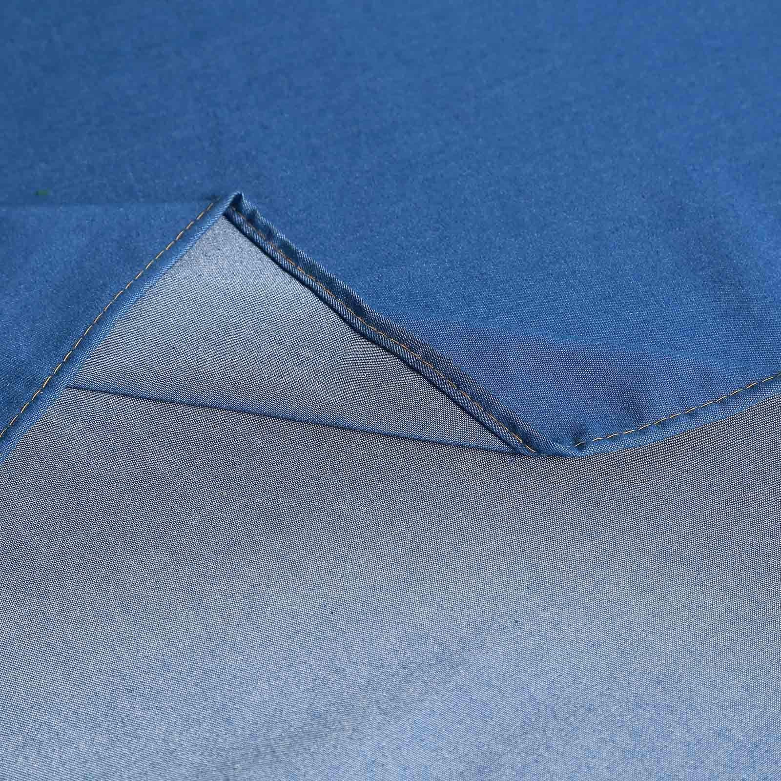 90 x 132 inch Dark Blue Faux Denim Polyester Rectangular Tablecloth