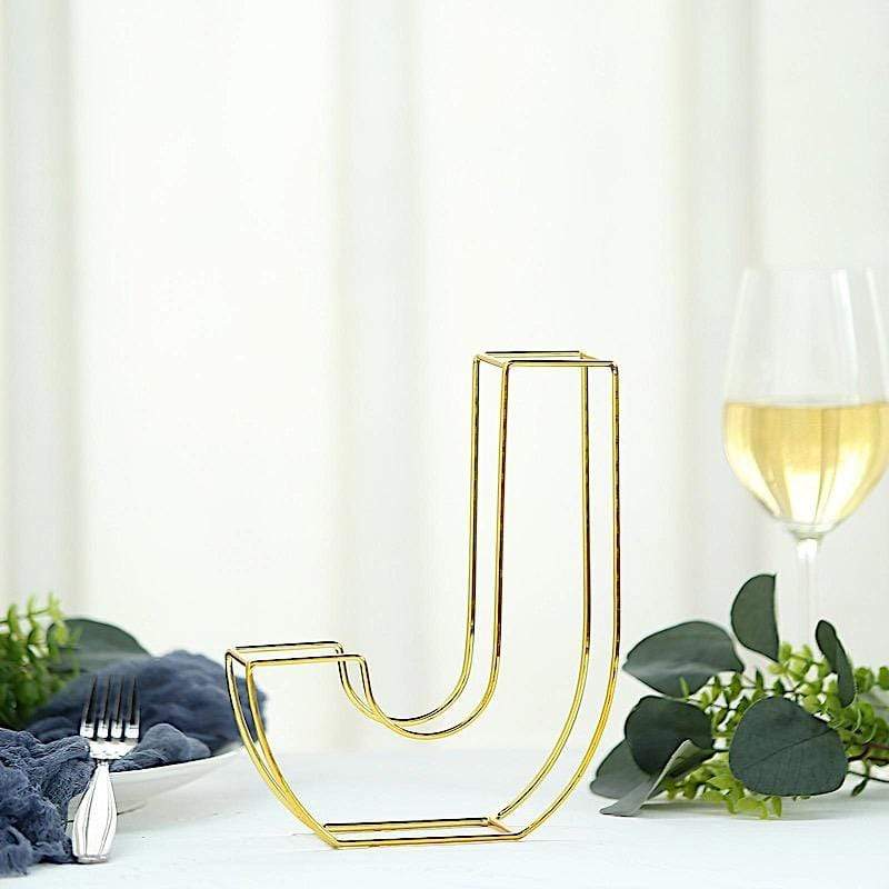 8 in tall Gold Metal 3D Wire Letter Sign