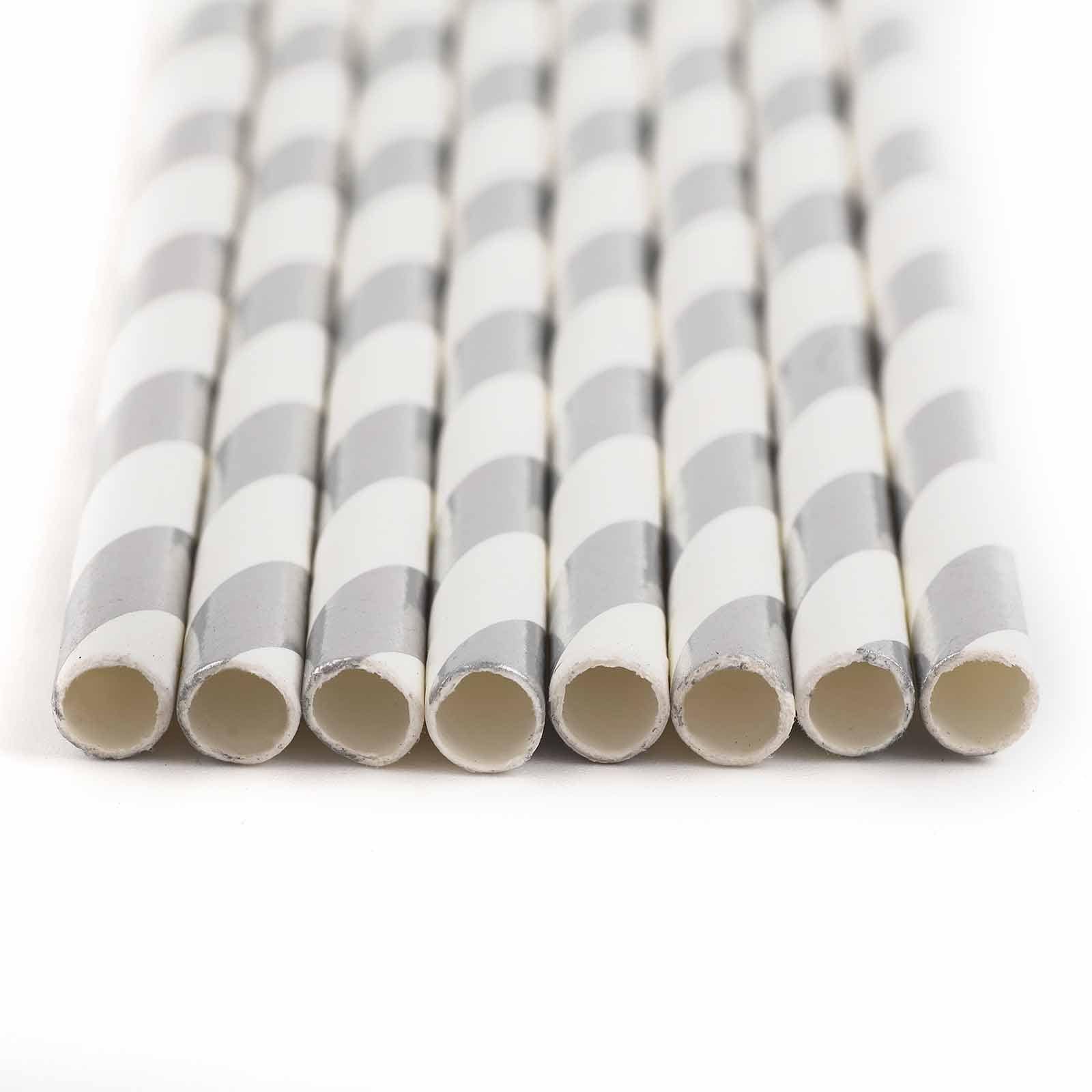 25 pcs Striped Party Paper Straws