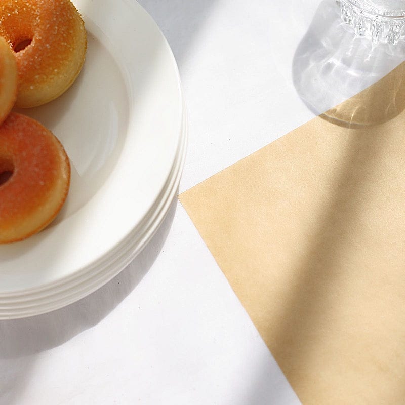 50 Natural 12 in Square Pre-cut Wax Paper Wrappers Food Basket Liners