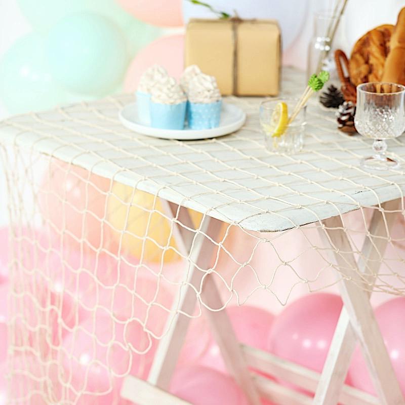 5 feet Cotton Decorative Fishnet Wall Table Party Decorations