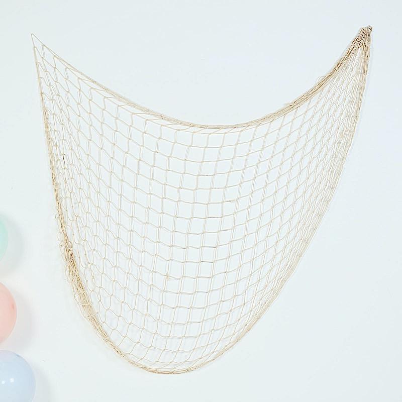 emo fish table.net Balsacircle 5x5 feet Natural Cotton Decorations Fishnet Wall Table Party Decorations