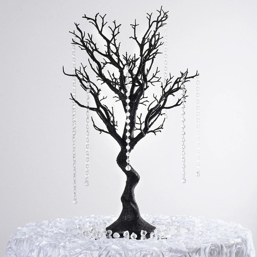 bonsai tree centerpieces for wedding Metallic Manzanita Tree with Acrylic Chains Wedding Centerpieces