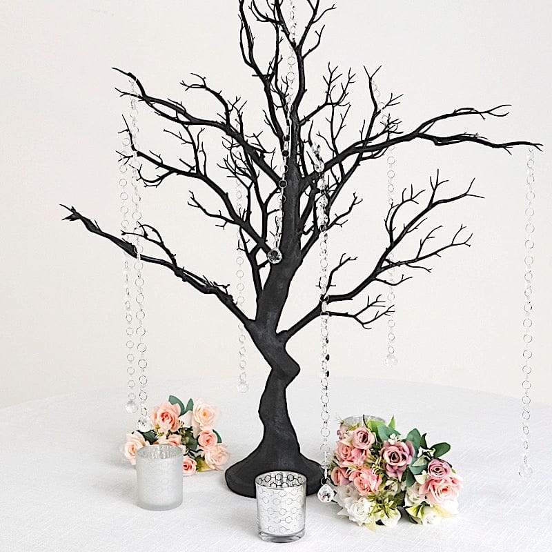 bonsai tree wedding centerpieces Metallic Manzanita Tree with Acrylic Chains Wedding Centerpieces Gold