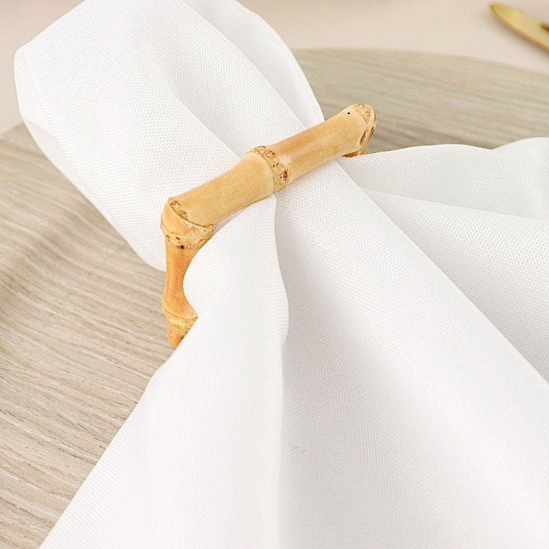 4 Natural Square Bamboo Wood Napkin Rings – Balsa Circle, LLC