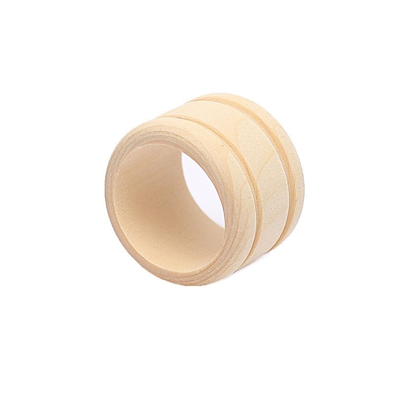 2 1/4 inch Wood Curtain Rings Unfinished, Set of 12, Size: 2.25, Beige