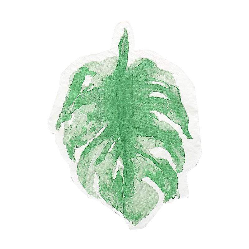 20 Green 12x9 in Leaf Paper Beverage Cocktail Napkins