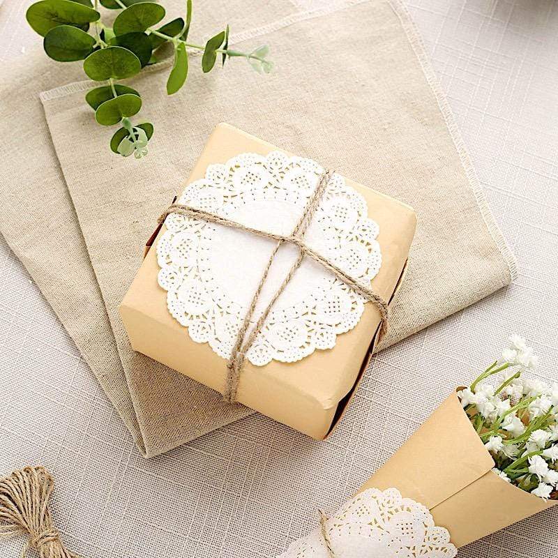 50pcs White Lace Paper Doilies Placemats DIY Box Packaging Gift Wrap Paper  Crafts For Wedding Party Favors Table Decoration Mat