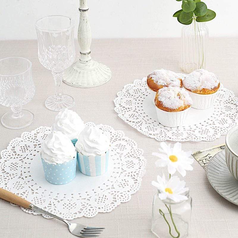  FVIEXE 700PCS Paper Doilies, 5 Assorted Sizes White Lace  Doilies for Food Cake Desert Trays, Crafts, Coffee, Disposable Paper  Placemats for Wedding Birthday Tableware Decoration (Round Rectangle Oval)  : Home 