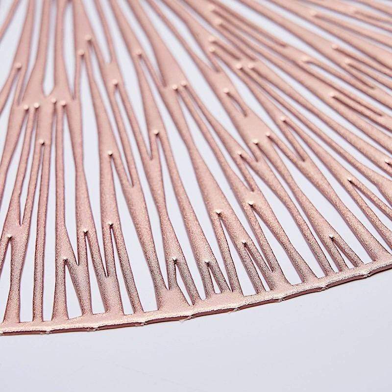 6 pcs 15 in wide Spike Design Round Vinyl Placemats
