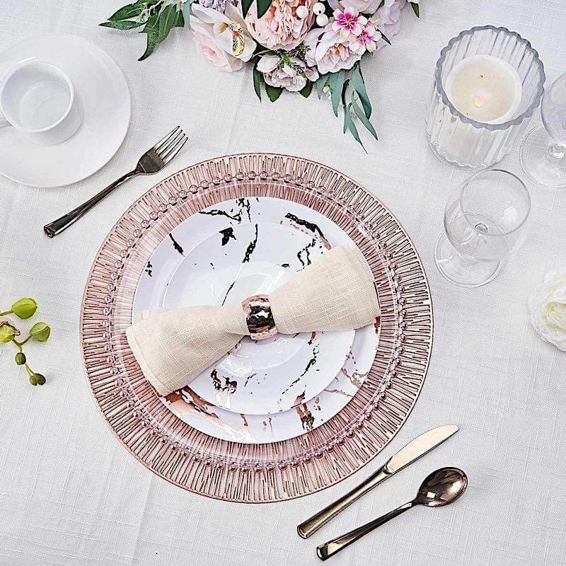 6 pcs 15 in wide Spike Design Round Vinyl Placemats