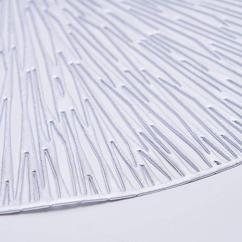 6 pcs 15 in wide Spike Design Round Vinyl Placemats