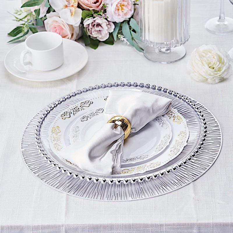 6 pcs 15 in wide Spike Design Round Vinyl Placemats