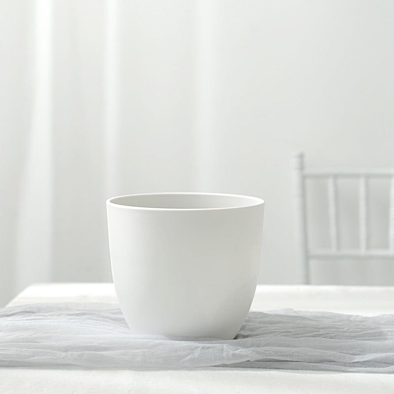 white plastic indoor plant pots Balsa Circle 2 White 5.5" Plastic Succulent Planters Indoor Flower Plant Pots Party Events Decorations Supplies