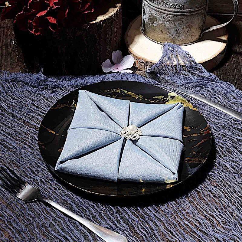 10 pcs 10 in wide Disposable Marble Plastic Salad Plates