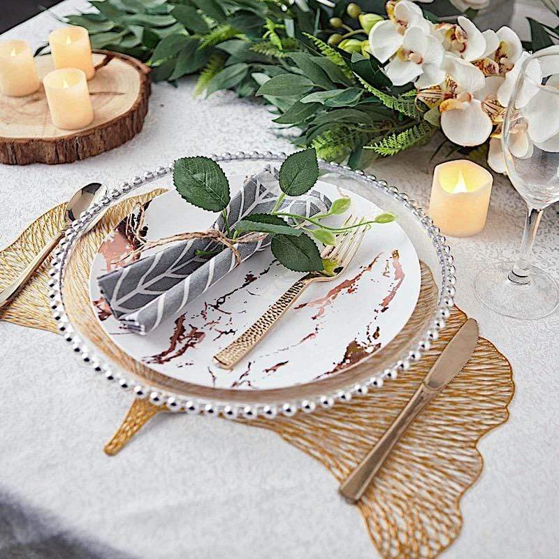 10 pcs 10 in wide Disposable Marble Plastic Salad Plates