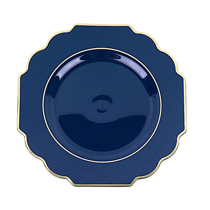 10 pcs 11 in Disposable Baroque Plastic Dinner Plates