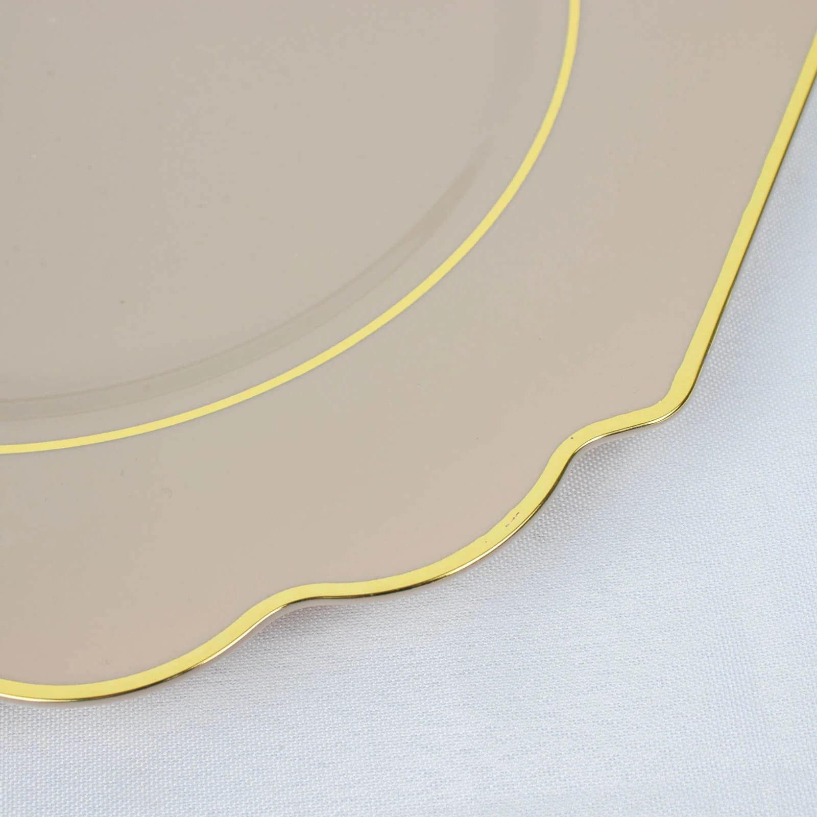 10 pcs 11 in Disposable Baroque Plastic Dinner Plates