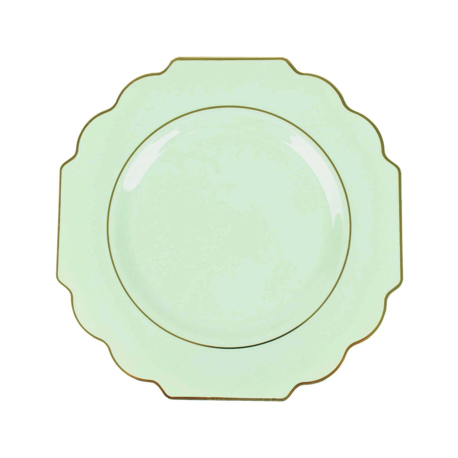 10 pcs 11 in Disposable Baroque Plastic Dinner Plates