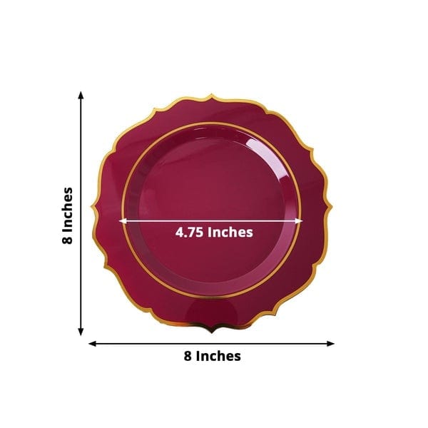 10 pcs 8 in Disposable White Plastic Dessert Plates