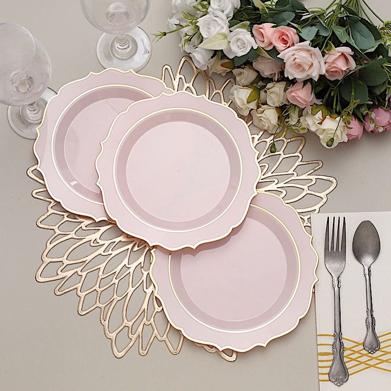 10 pcs 8 in Disposable White Plastic Dessert Plates