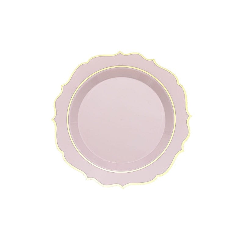 10 pcs 8 in Disposable White Plastic Dessert Plates