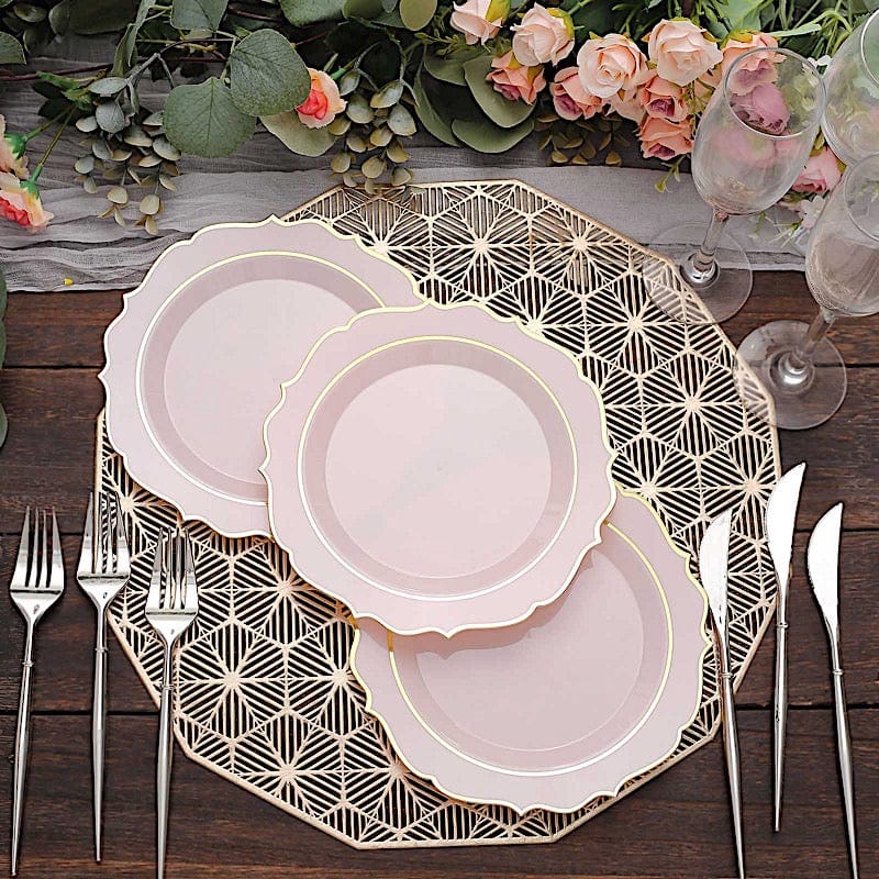 10 pcs 8 in Disposable White Plastic Dessert Plates