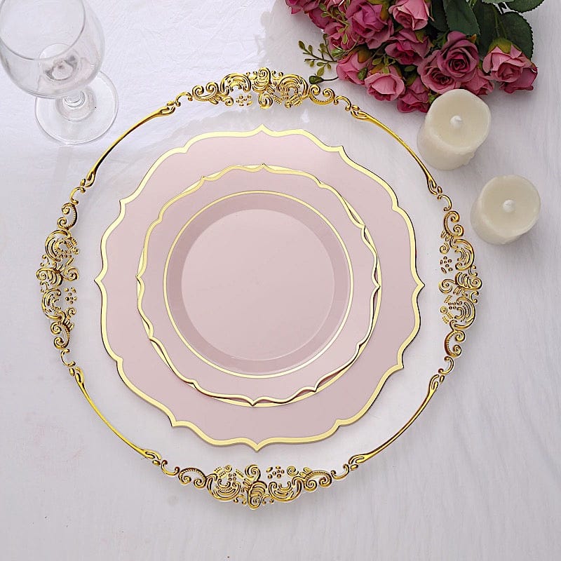 10 pcs 8 in Disposable White Plastic Dessert Plates