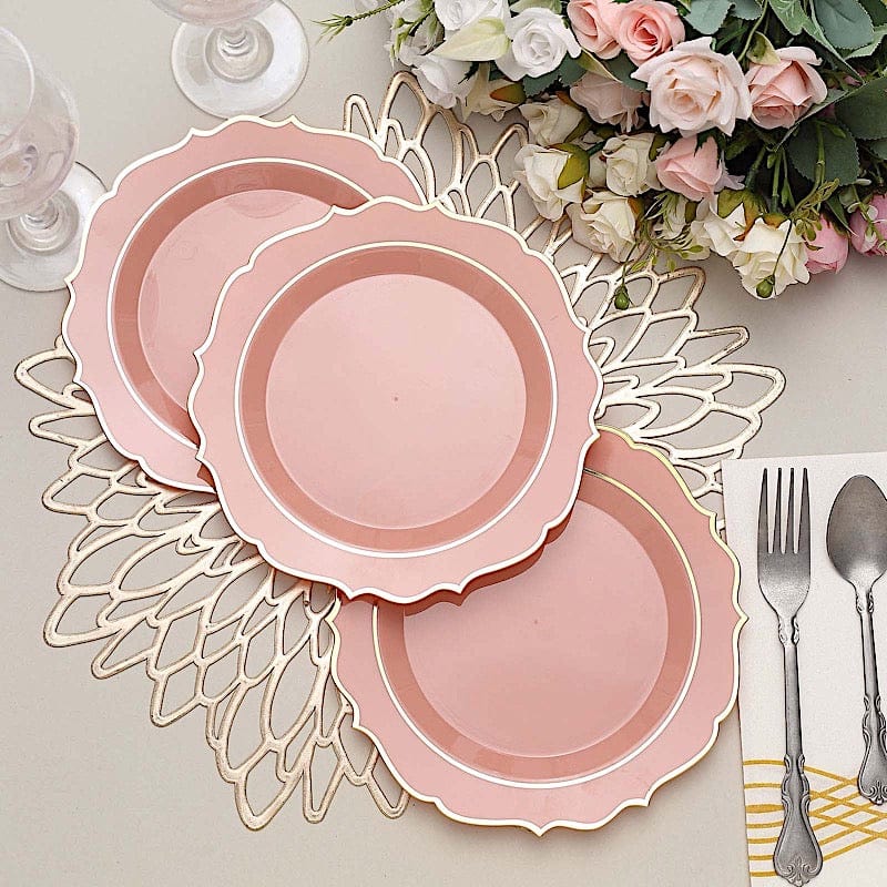 10 pcs 8 in Disposable White Plastic Dessert Plates