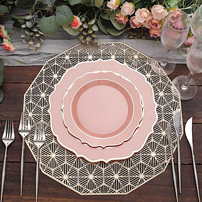 10 pcs 8 in Disposable White Plastic Dessert Plates