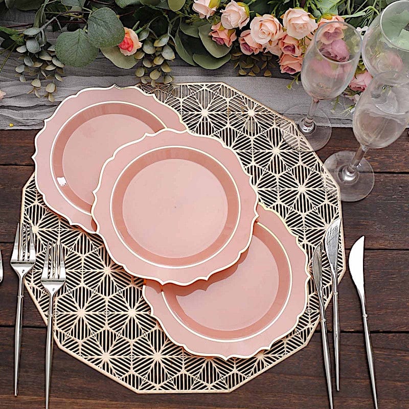 10 pcs 8 in Disposable White Plastic Dessert Plates