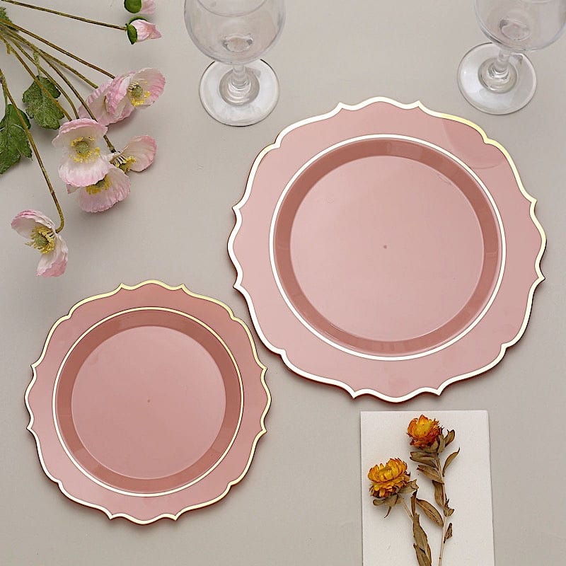 10 pcs 8 in Disposable White Plastic Dessert Plates