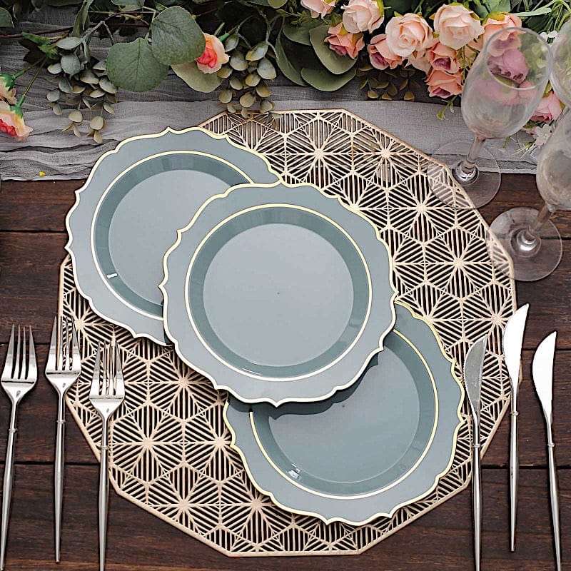 10 pcs in White Plastic Dessert Plates - Main Image