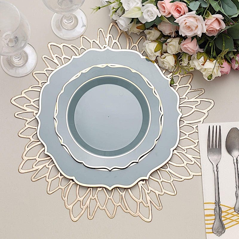 10 pcs 8 in Disposable White Plastic Dessert Plates