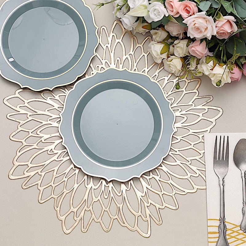 10 pcs 8 in Disposable White Plastic Dessert Plates