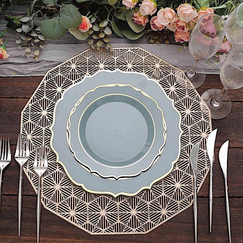 10 pcs 8 in Disposable White Plastic Dessert Plates