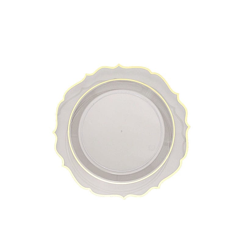 10 pcs 8 in Disposable White Plastic Dessert Plates