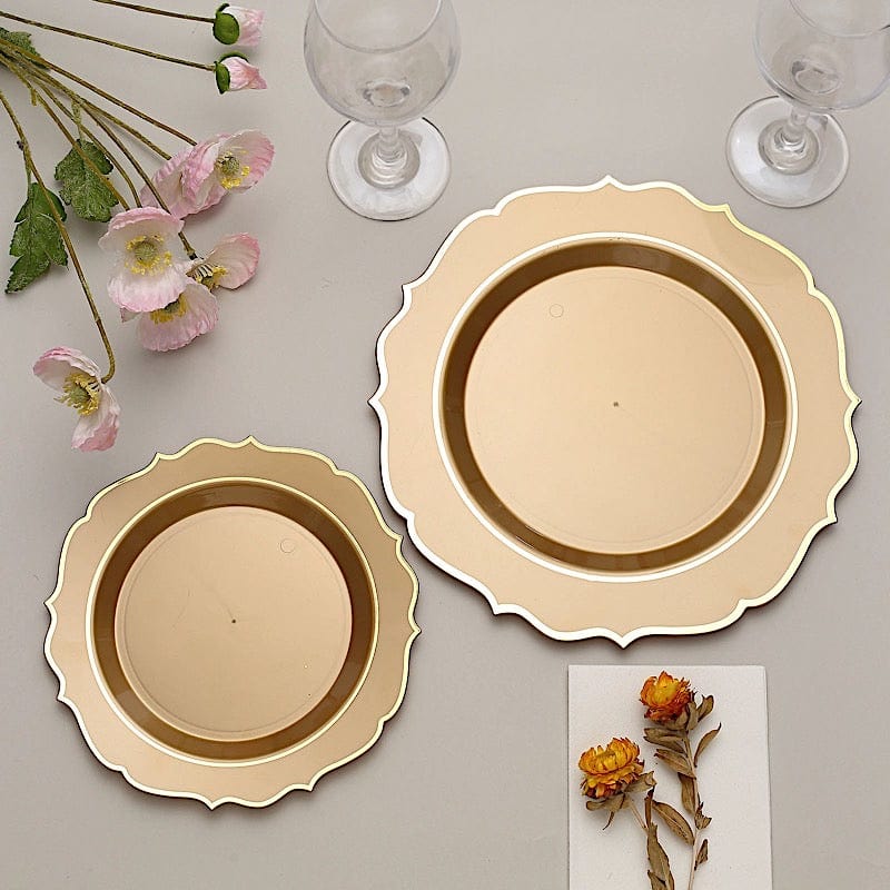 10 pcs 8 in Disposable White Plastic Dessert Plates
