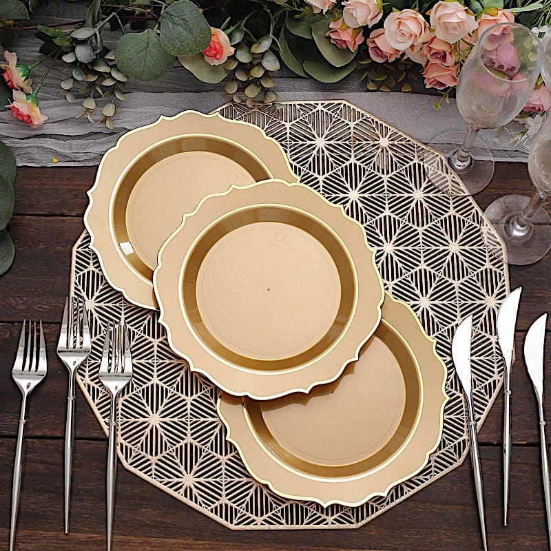 10 pcs 8 in Disposable White Plastic Dessert Plates