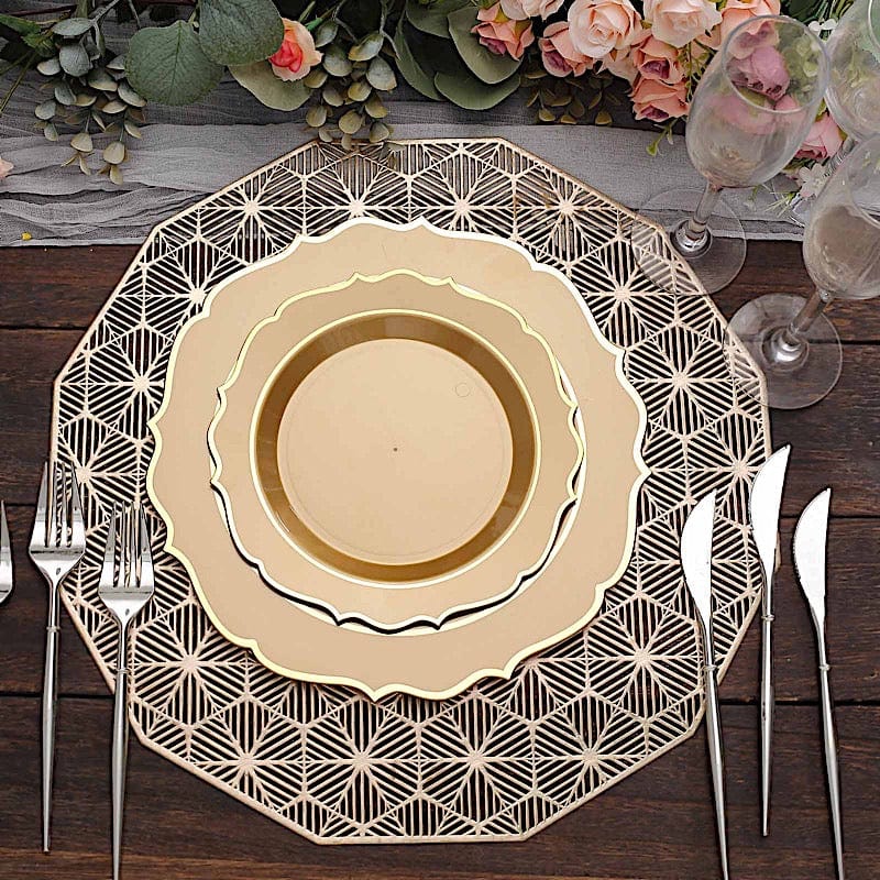 10 pcs 8 in Disposable White Plastic Dessert Plates