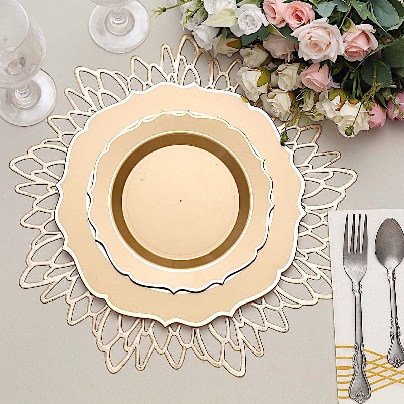 10 pcs 8 in Disposable White Plastic Dessert Plates