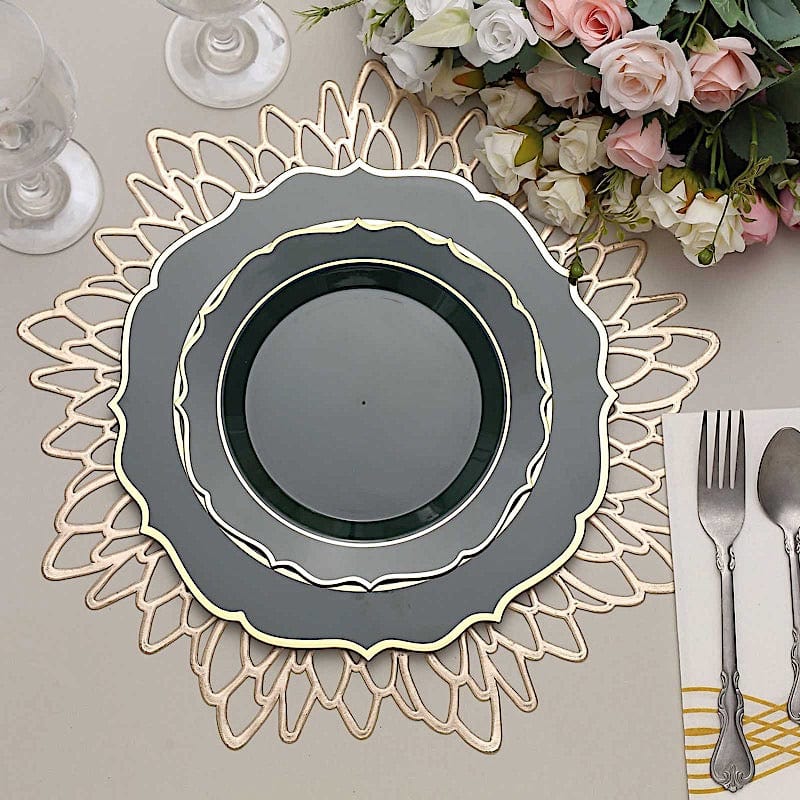 10 pcs 8 in Disposable White Plastic Dessert Plates